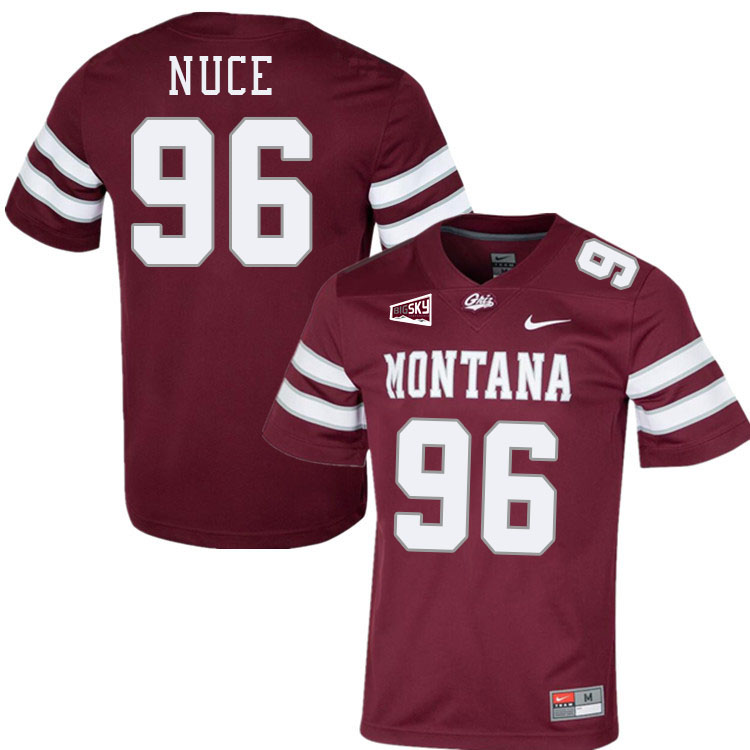 Henry Nuce Montana Grizzlies Jersey,University Of Montana Grizzlies #96 Henry Nuce Jersey-Maroon